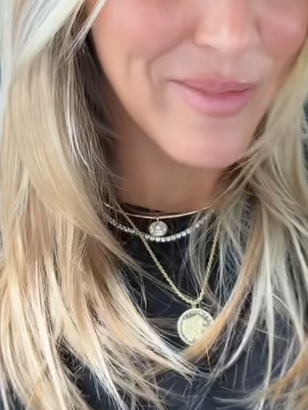 Electric Picks x Madi Messer Old Money Necklace Gold Collar Large Crystal - Picture 9 of 10